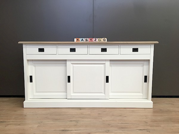 Sideboard Fleur Weiß / Eiche 180